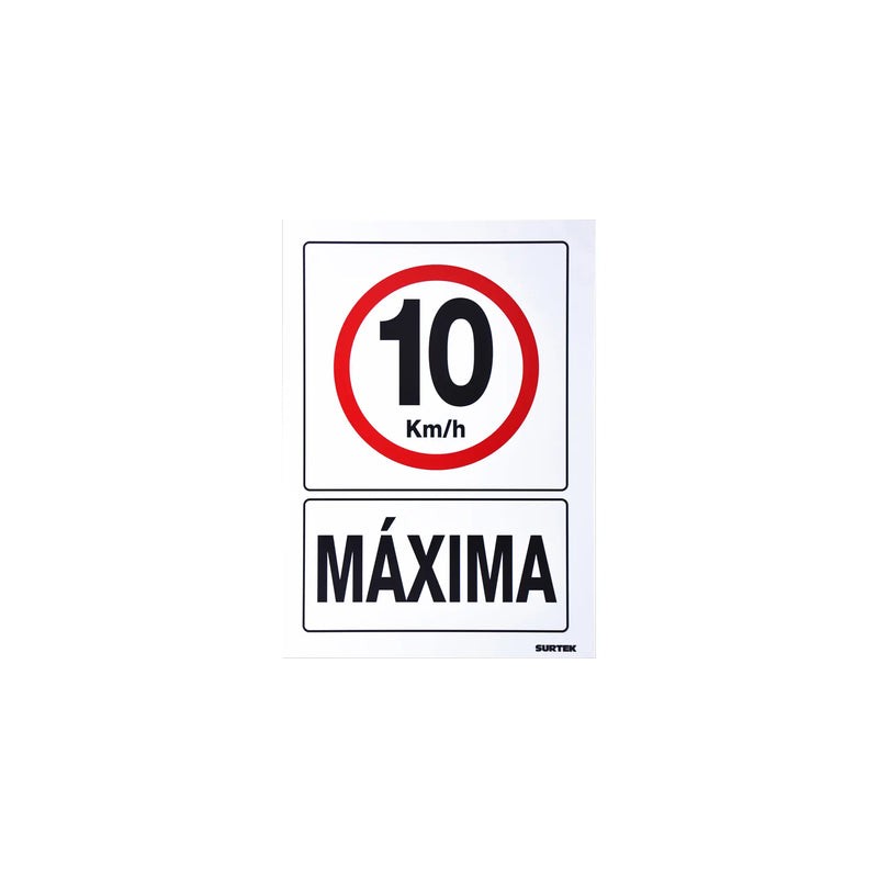 Señal "10 km/h máxima" Surtek