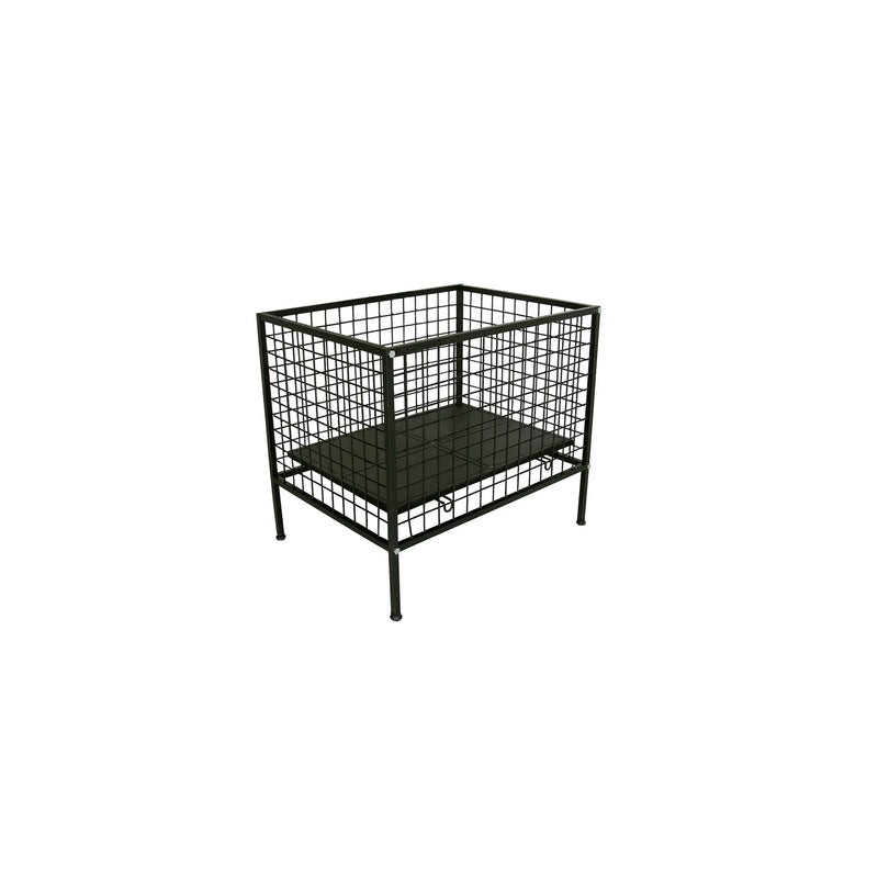 Botadero metálico negro 80 x 70 x 60 cm Surtek