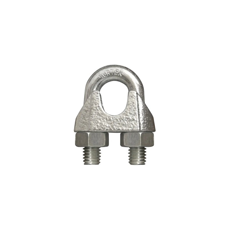 Perro de hierro maleable para cable de acero tipo alemán 1/4" Surtek