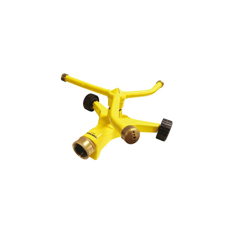 Aspersor estacionario con base metálica de 3 brazos con ruedas 3/4" GHT Surtek