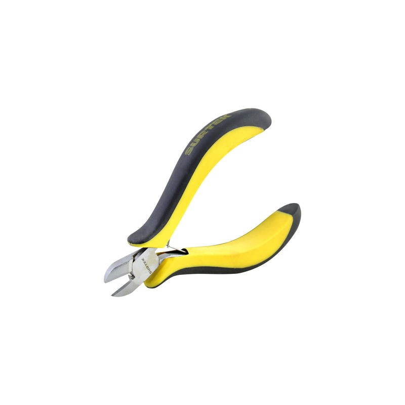 Mini pinza para electrónica con mango bimaterial de 4-5/16" corte diagonal Surtek