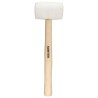 Mazo con cabeza de hule blanco con mango de madera de 14", 16 oz Surtek
