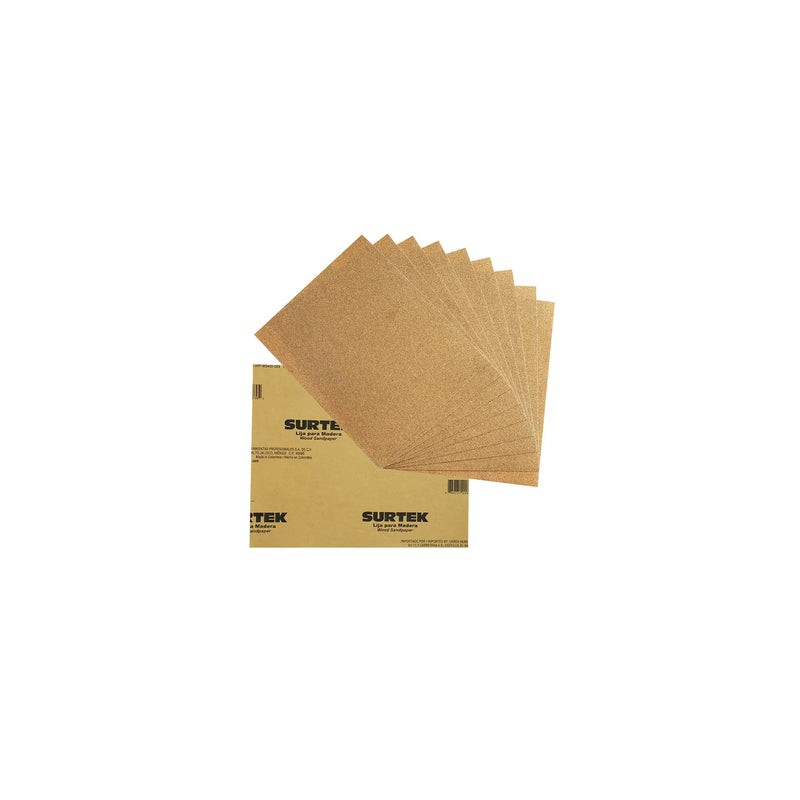 Lija panel cabinet para madera, grano 120 Surtek