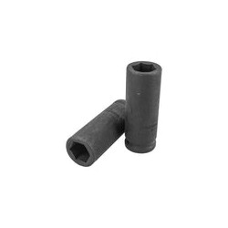 Dado de impacto largo cuadro de 1/2", 6 puntas, métrico, 19 mm Surtek