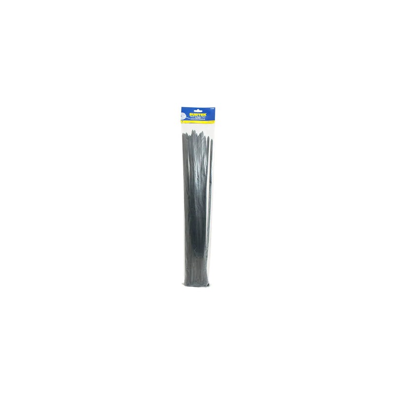 Cinchos plásticos 550 x 8.8 mm, tensión 70 Kg de 50 piezas color negro Surtek