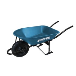 Carretilla reforzada con bastidor metálico 5 Ft3 llanta neumática reforzada de 4 capas Surtek