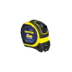 Flexómetro con carcasa rubber grip 8 m x 1" Surtek