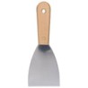 Espátula rígida de acero de alto carbón con mango de madera 3" Surtek