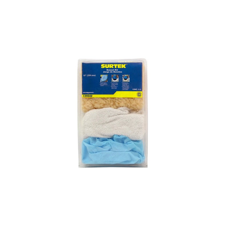 Juego de bonetes para pulidora 10", 7 piezas Surtek