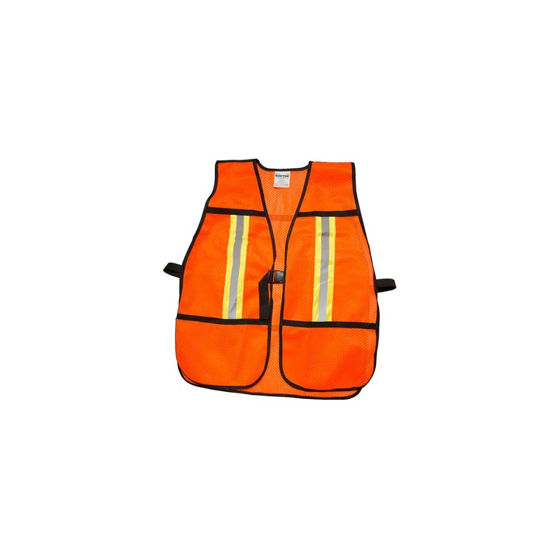 Chaleco de seguridad de malla de poliéster con correas ajustables naranja unitalla Surtek