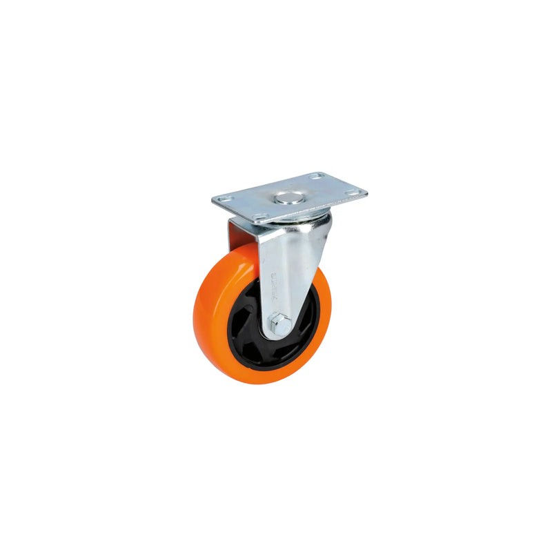 Rodaja de PVC naranja giratoria 4" Surtek