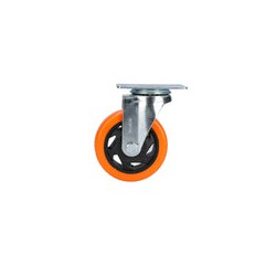 Rodaja de PVC naranja giratoria 4" Surtek