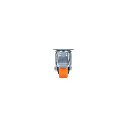 Rodaja de PVC naranja giratoria con freno 2" Surtek