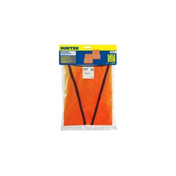 Chaleco de seguridad con cintas reflejantes plateadas naranja unitalla Surtek
