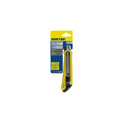Cutter con cuerpo de plástico de 18 mm, cambio automático de navaja Surtek
