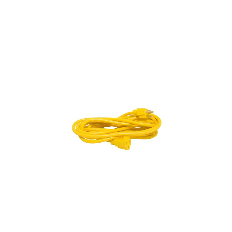 Extensión eléctrica uso rudo aterrizada color amarillo, 10 m Surtek