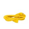 Extensión eléctrica uso rudo aterrizada color amarillo, 10 m Surtek