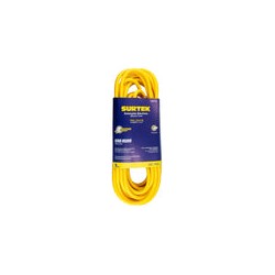 Extensión eléctrica uso rudo aterrizada color amarillo, 10 m Surtek