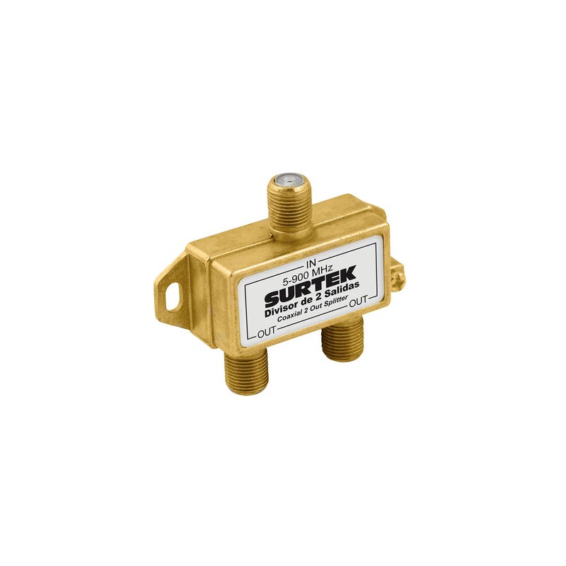 Divisor coaxial , 1 entrada 2 salidas Surtek