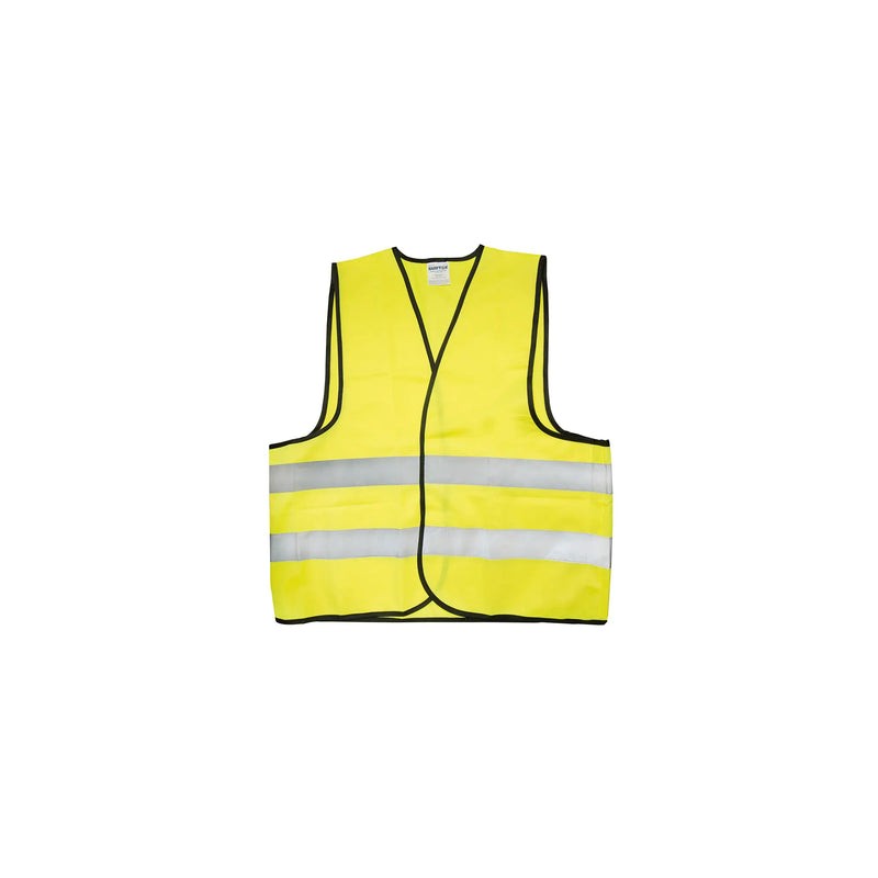 Chaleco de seguridad con cintas reflejantes plateadas amarillo unitalla Surtek