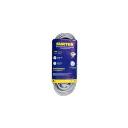 Extensión eléctrica plana aterrizada color amarillo, 5 m Surtek