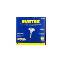 Luminario de LED estaca recargable solar tipo gala inoxidable Surtek