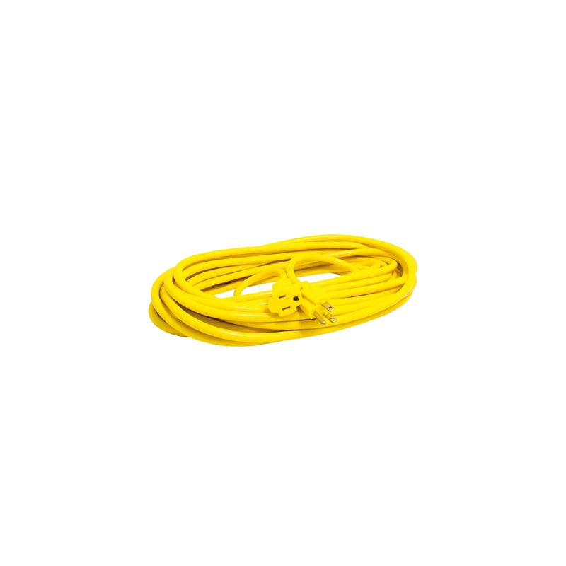 Extensión eléctrica uso rudo aterrizada color amarillo, 5 m Surtek