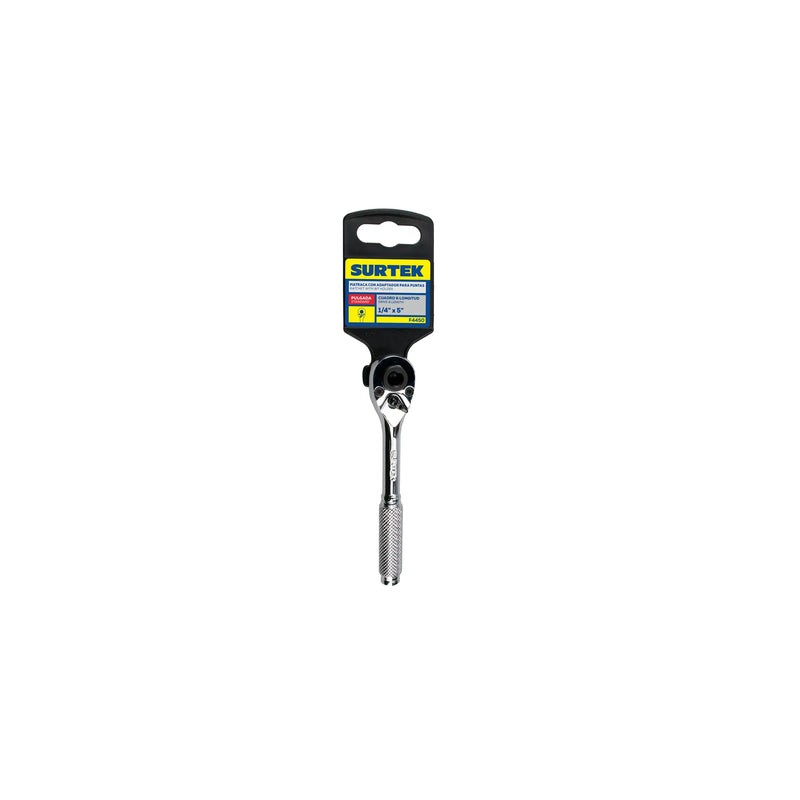 Matraca para dado cuadro de 1/4", cabeza tipo pera punta hexagonal Surtek