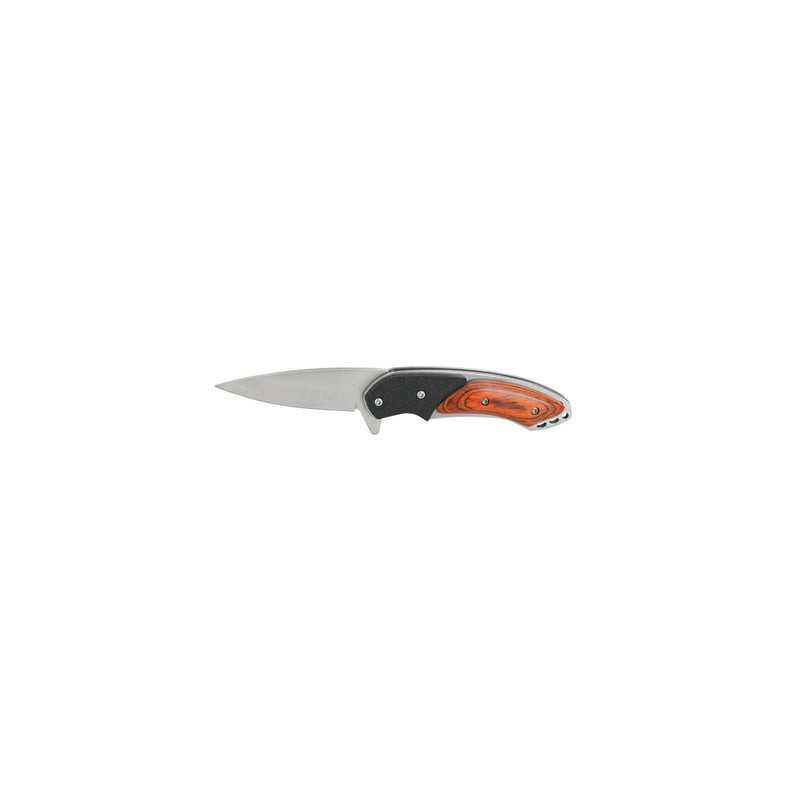 Navaja abatible de acero inoxidable con mango de madera Surtek