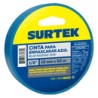 Cinta masking tape azul para enmascarar 1/2" x 50 m Surtek