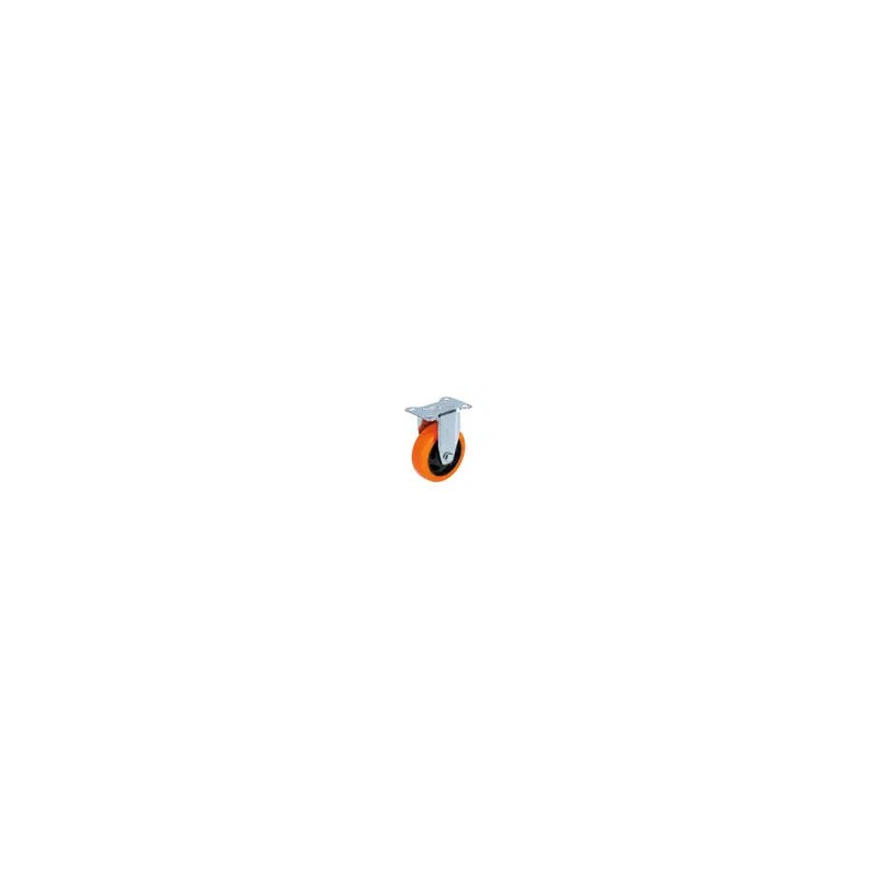 Rodaja de PVC naranja fija 4" Surtek