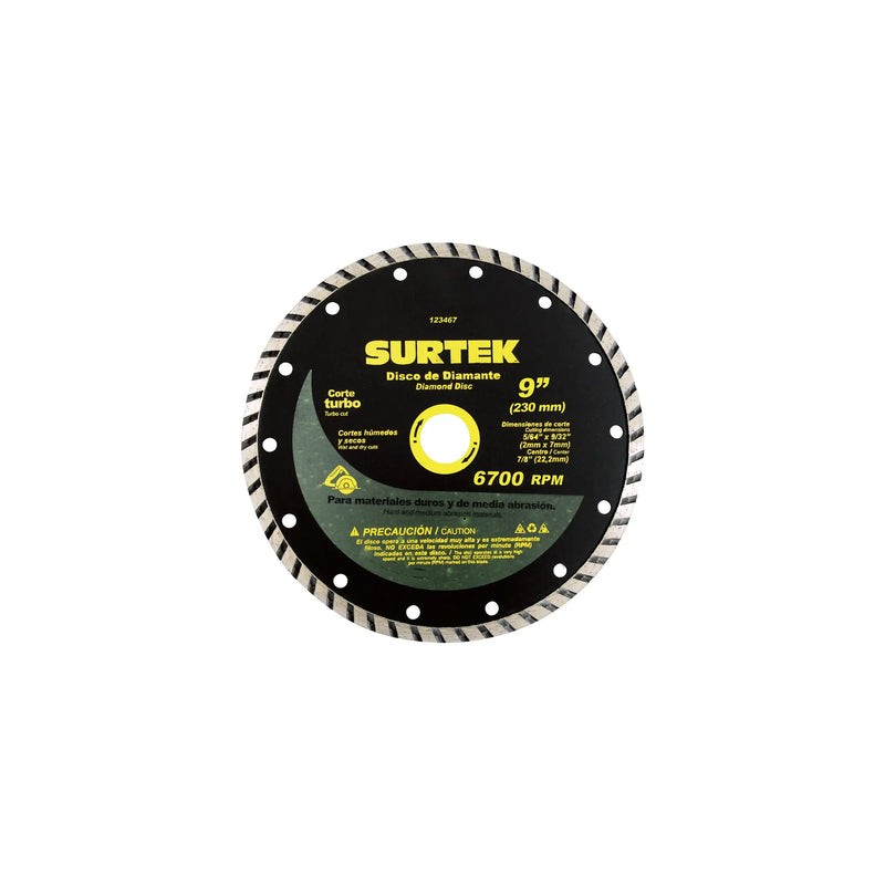Disco de diamante turbo 4-1/2" Surtek