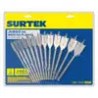 Juego  de 13 brocas para madera tipo manita plana zanco hexagonal Surtek