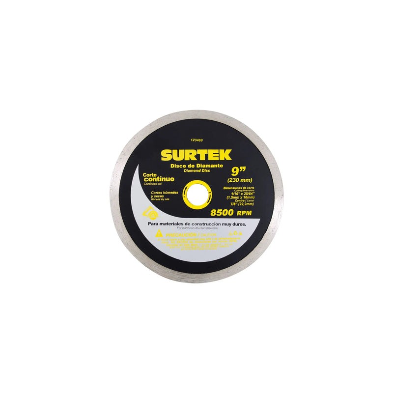 Disco de diamante continuo, 4-1/2" Surtek