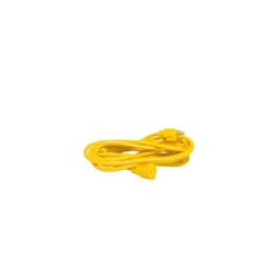 Extensión eléctrica uso rudo aterrizada color amarillo, 15 m Surtek