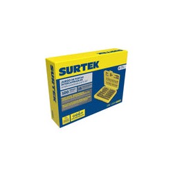 Juego combinado de puntas hexágono de 1/4", 100 piezas Surtek